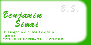 benjamin simai business card